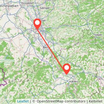 Neuwied Köln Mitfahrgelegenheit Karte