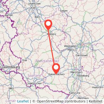 Neuwied Kaiserslautern Bus Karte
