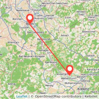 Neuwied Bonn Mitfahrgelegenheit Karte