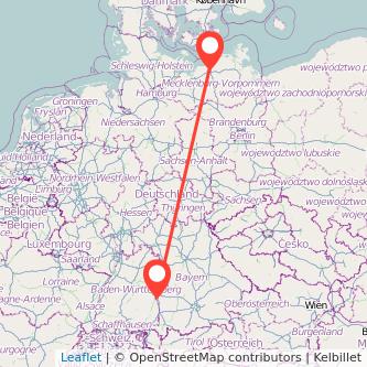 Neu-Ulm Rostock Mitfahrgelegenheit Karte