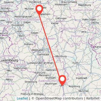 Neu-Ulm Lippstadt Bahn Karte