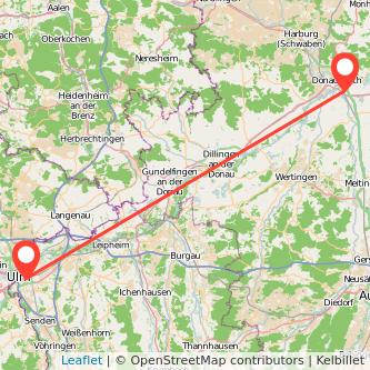 Neu-Ulm Donauwörth Bahn Karte