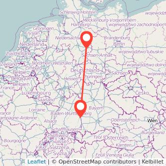 Neu-Ulm Braunschweig Mitfahrgelegenheit Karte