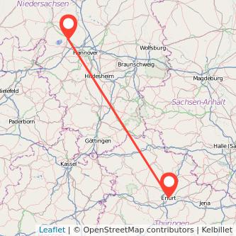 Neustadt am Rübenberge Erfurt Mitfahrgelegenheit Karte