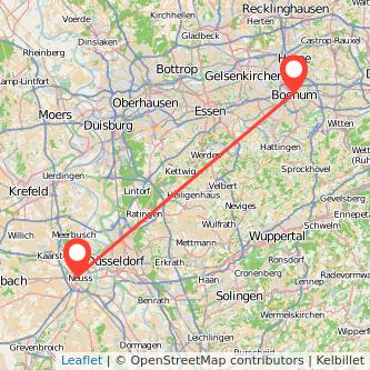 Neuss Bochum Mitfahrgelegenheit Karte