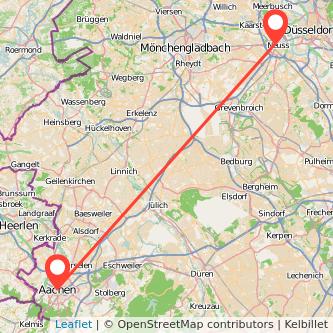Neuss Aachen Mitfahrgelegenheit Karte