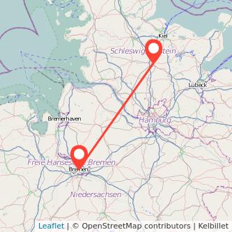 Neumünster Bremen Bahn Karte