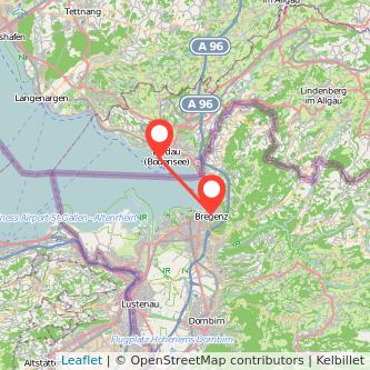 Bregenz Lindau Mitfahrgelegenheit Karte