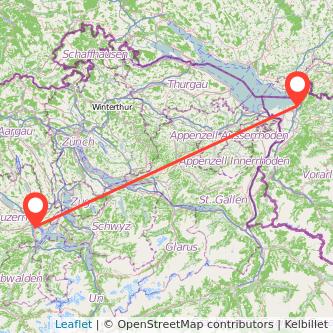 Bregenz Luzern Mitfahrgelegenheit Karte