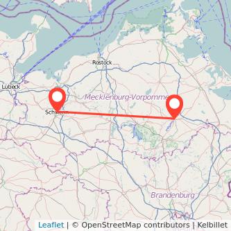 Neubrandenburg Schwerin Mitfahrgelegenheit Karte