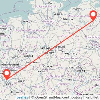 Neubrandenburg Köln Mitfahrgelegenheit Karte