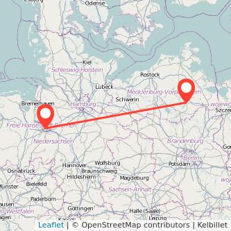 Neubrandenburg Bremen Mitfahrgelegenheit Karte