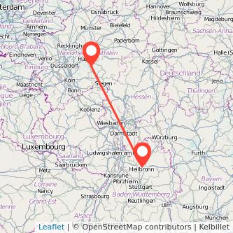Neckarsulm Lüdenscheid Bus Karte
