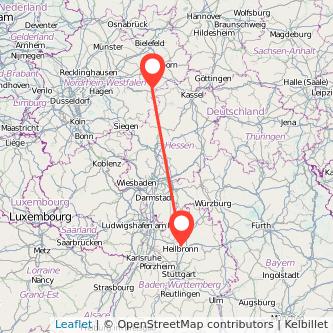 Neckarsulm Brilon Bus Karte