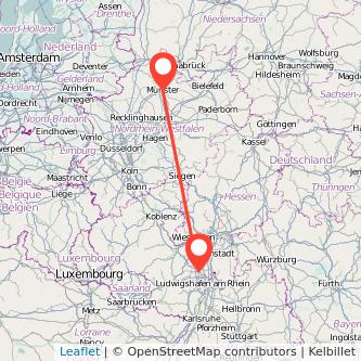 Münster Worms Mitfahrgelegenheit Karte