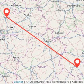 Münster Suhl Mitfahrgelegenheit Karte