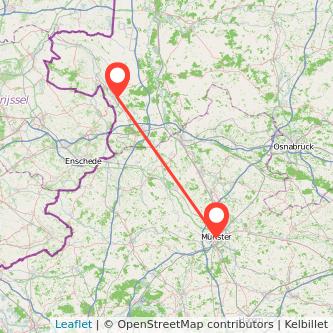 Münster Nordhorn Mitfahrgelegenheit Karte