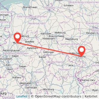 Münster Leipzig Mitfahrgelegenheit Karte