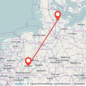Münster Kiel Mitfahrgelegenheit Karte