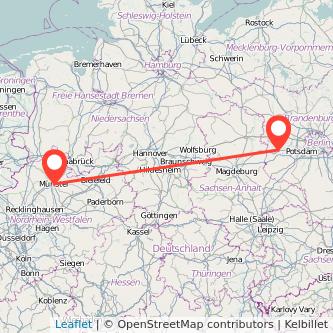 Münster Brandenburg an der Havel Bahn Karte