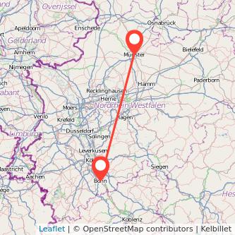 Münster Bonn Mitfahrgelegenheit Karte