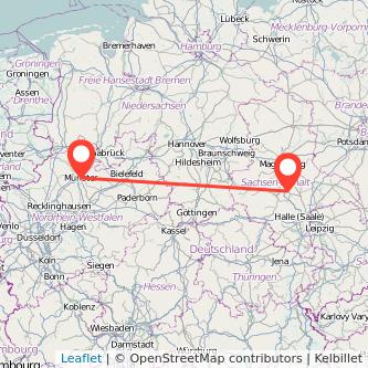 Münster Bernburg Mitfahrgelegenheit Karte