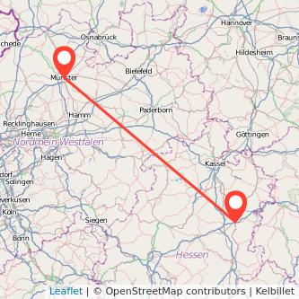 Münster Bad Hersfeld Mitfahrgelegenheit Karte