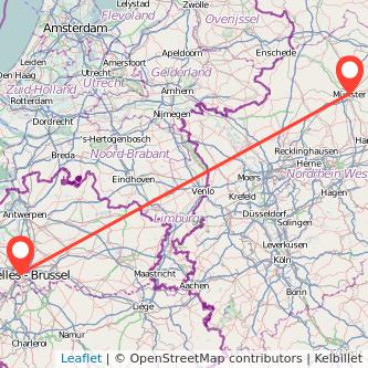 Münster Brüssel Mitfahrgelegenheit Karte