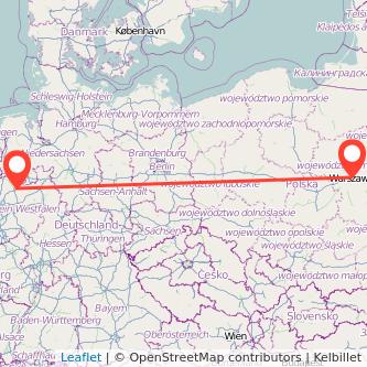 Münster Warschau Mitfahrgelegenheit Karte