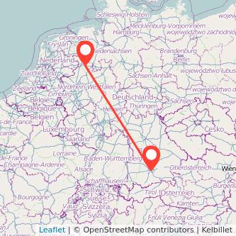 München Rheine Mitfahrgelegenheit Karte