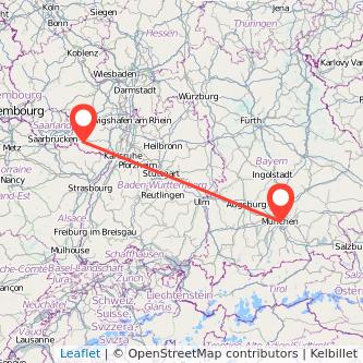 München Pirmasens Mitfahrgelegenheit Karte