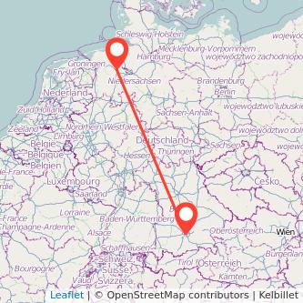 München Oldenburg Mitfahrgelegenheit Karte