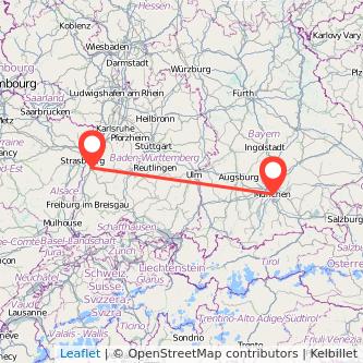 München Offenburg Mitfahrgelegenheit Karte