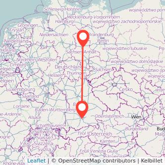 München Magdeburg Mitfahrgelegenheit Karte