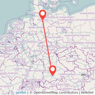 München Hamburg Mitfahrgelegenheit Karte
