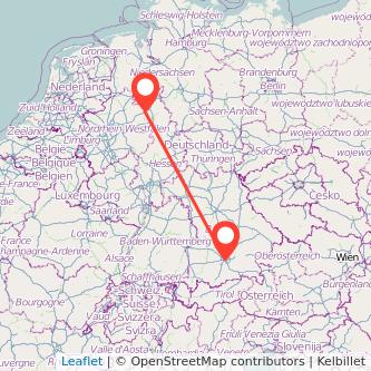 München Gütersloh Mitfahrgelegenheit Karte