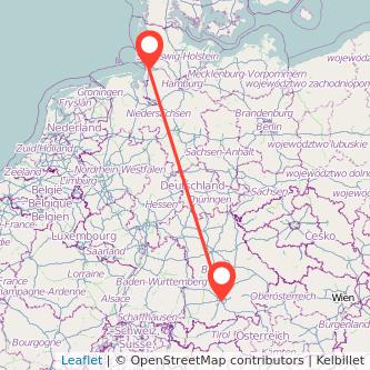 München Cuxhaven Mitfahrgelegenheit Karte