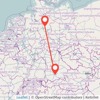 München Celle Mitfahrgelegenheit Karte