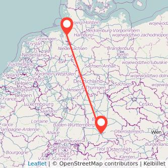 München Bremerhaven Mitfahrgelegenheit Karte