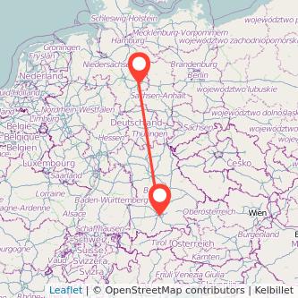 München Braunschweig Mitfahrgelegenheit Karte