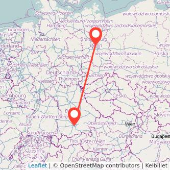 München Berlin Mitfahrgelegenheit Karte