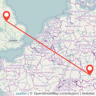 Munich Worksop train map