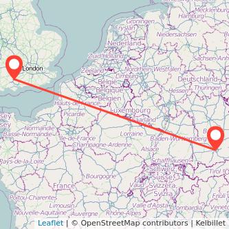 Munich Winchester train map