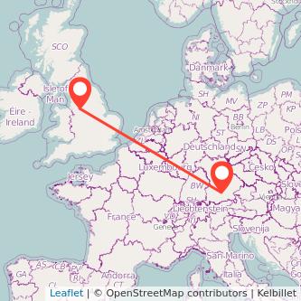 Munich Wilmslow train map