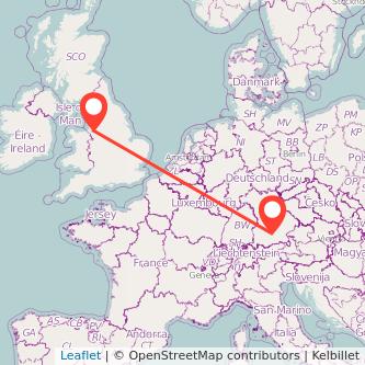 Munich Widnes train map