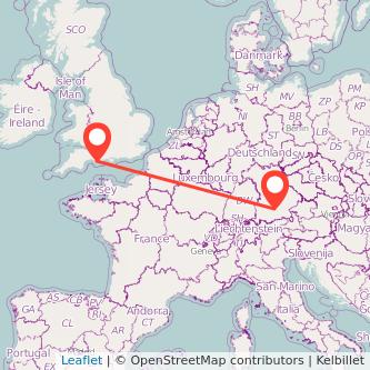 Munich Weymouth train map