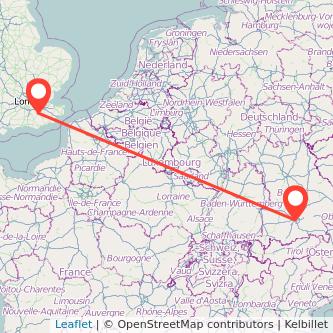 Munich Tonbridge train map