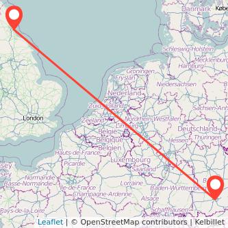 Munich Sunderland bus map