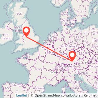 Munich Stafford train map