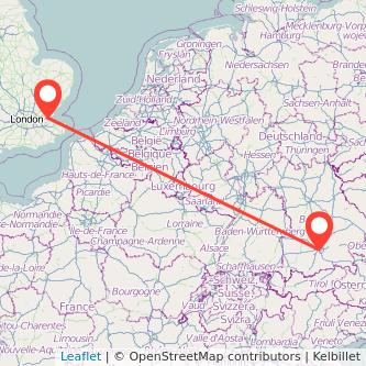 Munich Southend-on-Sea train map